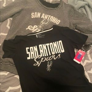 Two ladies San Antonio spurs items.
